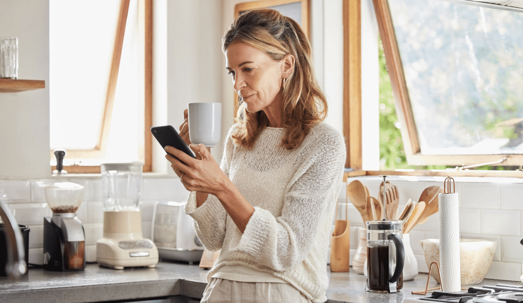 A patient sending a secure message to their physician from a mobile phone