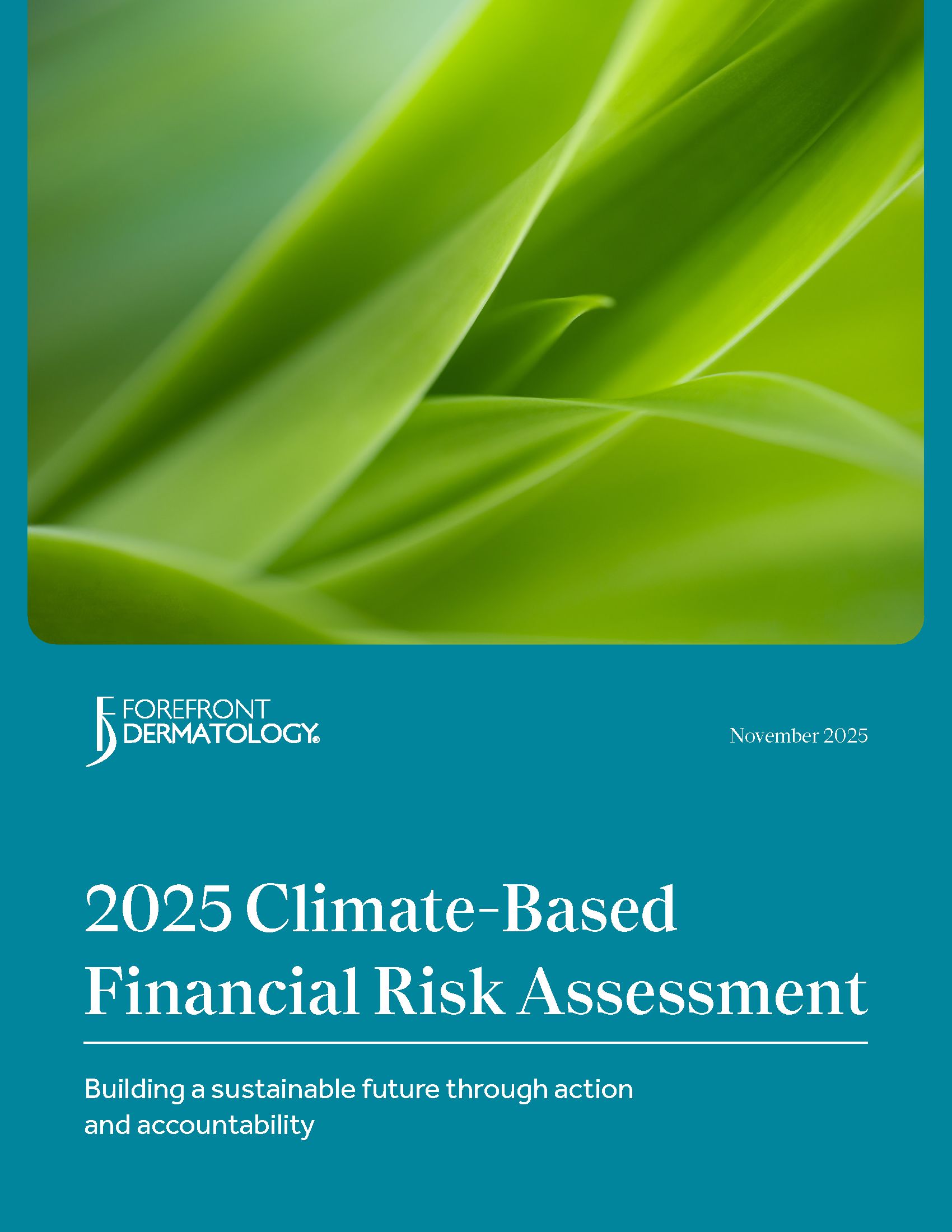 Forefront Dermatology Sustainability Report cover