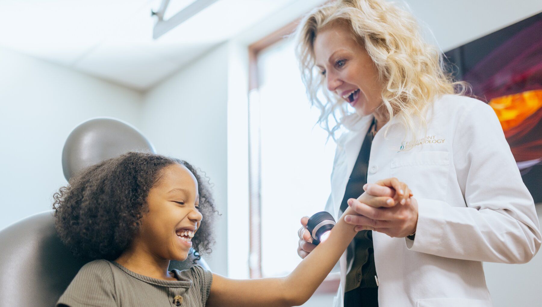 Pediatric dermatology patient