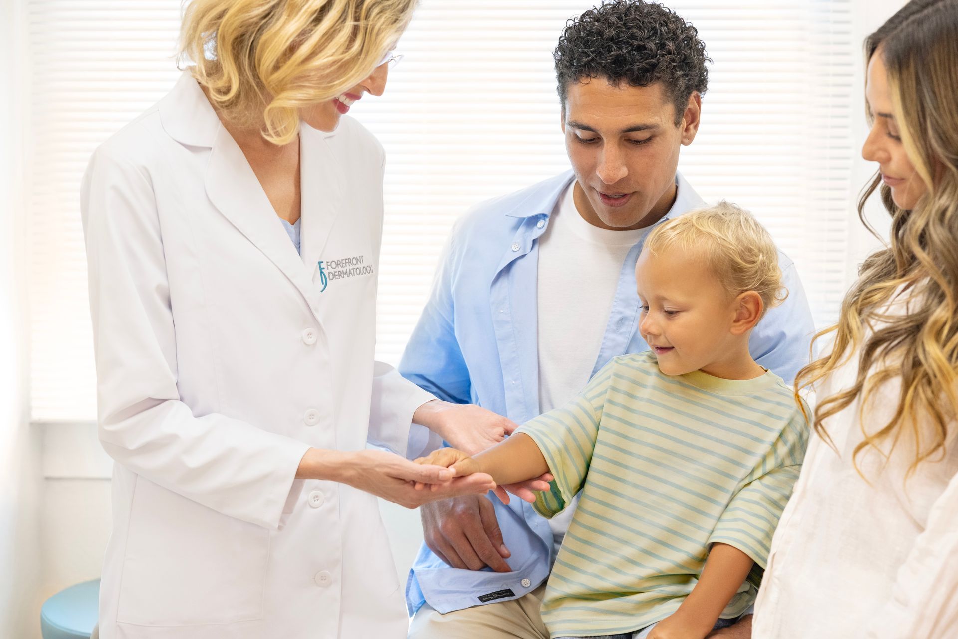 Smiling pediatric patients