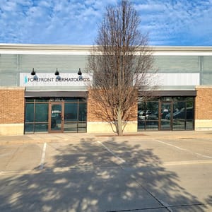 Forefront Dermatology clinic exterior in Iowa City, IA