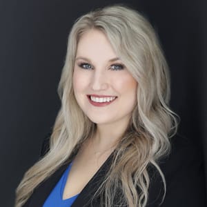 Headshot of Rebecca Hutchins, PA-C, MS-PAS, certified physician assistant at Lakeshore Dermatology Laser & Medical Spa
