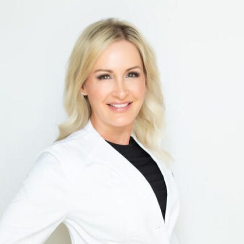 Headshot of Emily Cox Kmetz, MD, board-certified dermatologist at Germain Dermatology