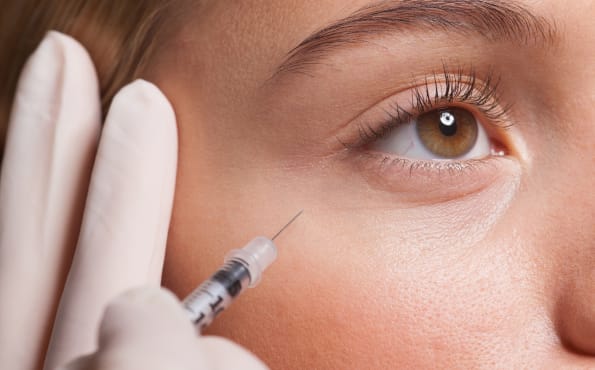 Cosmetic dermatology treatment being performed