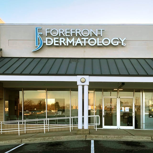 Forefront Dermatology clinic exterior in South Boston, VA