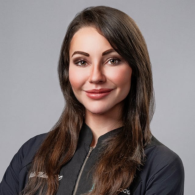 Headshot of Gabriela Maloney, DO, FAAD, board-certified dermatologist at Forefront Dermatology