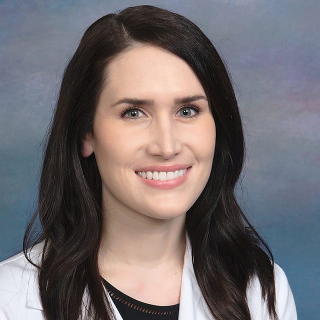 Headshot of Megan Harris, PA-C, certified physician assistant at Advanced Dermatology & Skin Care Centre