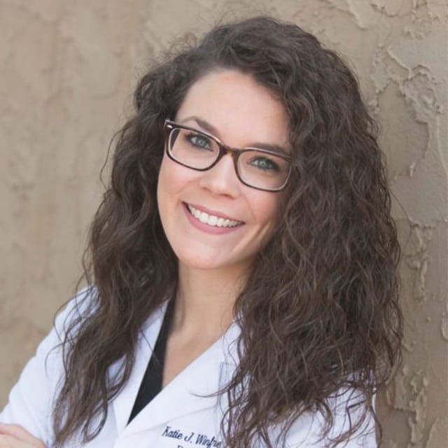 Headshot of Katie Winfrey, PA-C, certified physician assistant at Advanced Dermatology & Skin Care Specialists