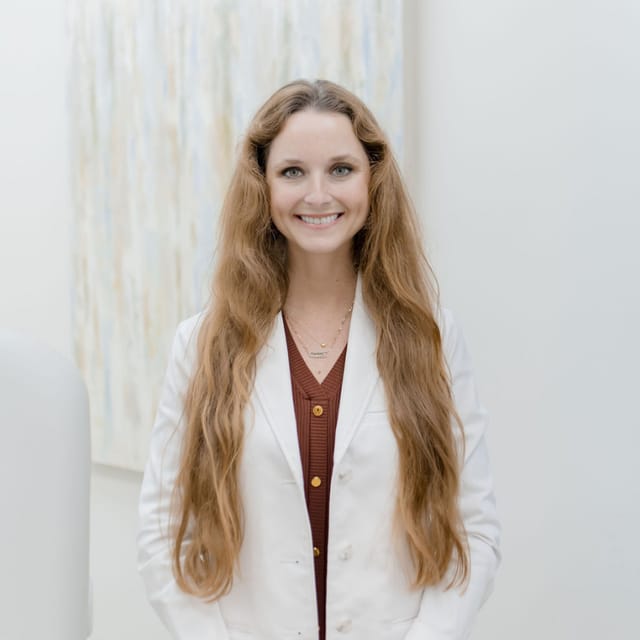 Headshot of Caroline Daggett, MD, board-certified dermatologist at Haley Dermatology