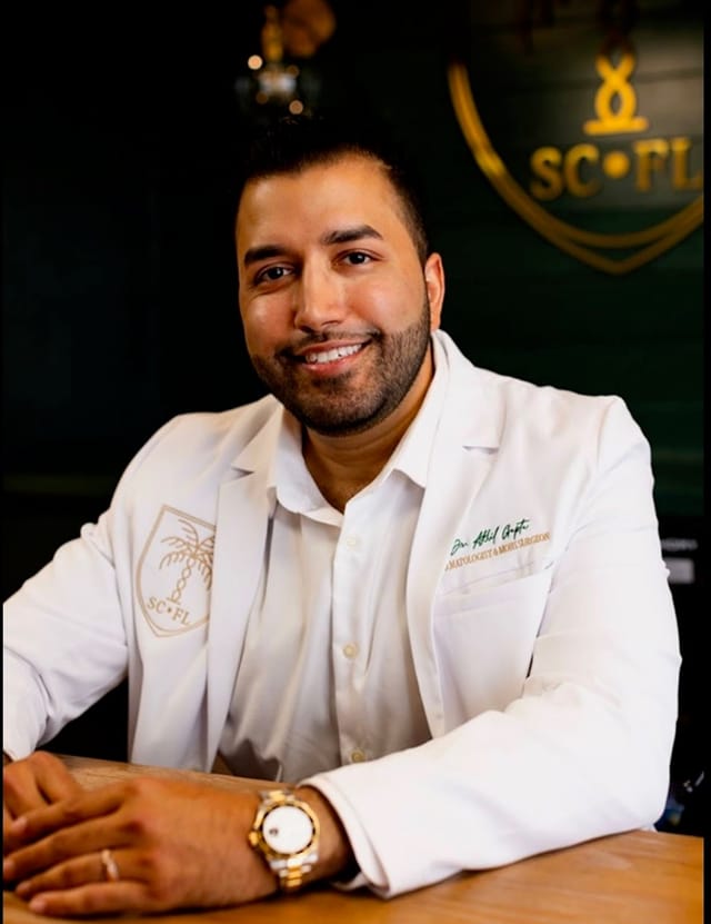 Headshot of Akhil Gupta, DO, board-certified dermatologist at Forefront Dermatology