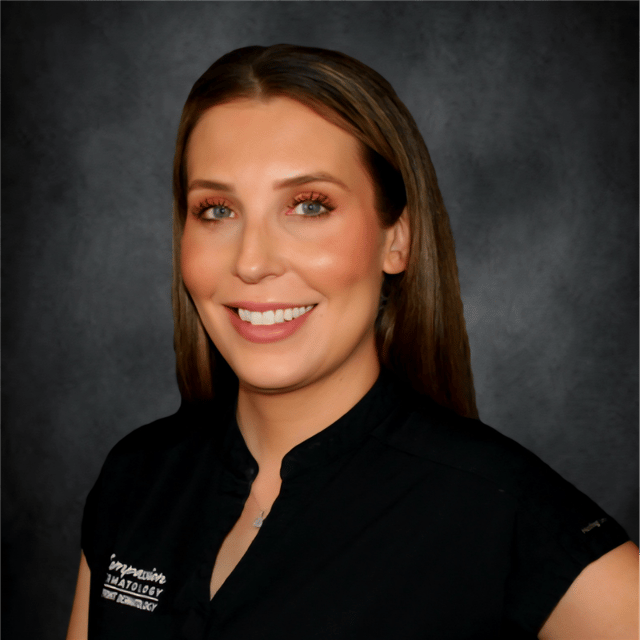 Headshot of Brandi Nicole Johnson, LE, aesthetician at Compassion Dermatology