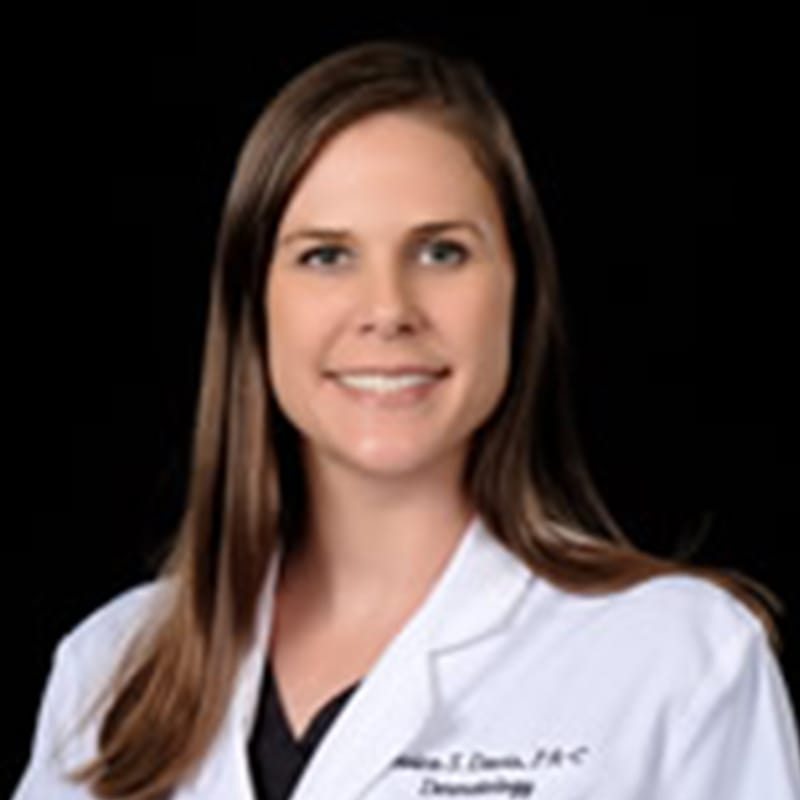 Headshot of Jessica Davis, PA-C, certified physician assistant at Advanced Dermatology & Skin Care Centre