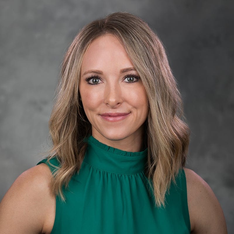Headshot of Caroline Conkwright, PA-C, MHS, certified physician assistant at Forefront Dermatology