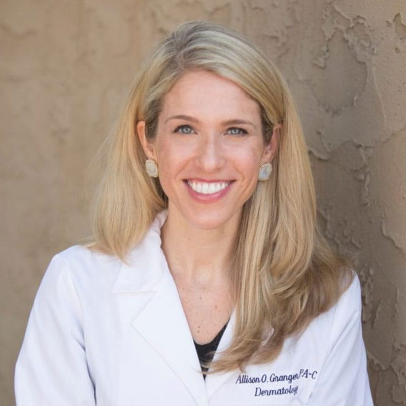 Headshot of Allison O. Granger, PA-C, certified physician assistant at Advanced Dermatology & Skin Care Specialists