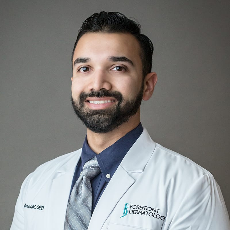 Headshot of Azam Qureshi, FAAD, MD, board-certified dermatologist at Forefront Dermatology