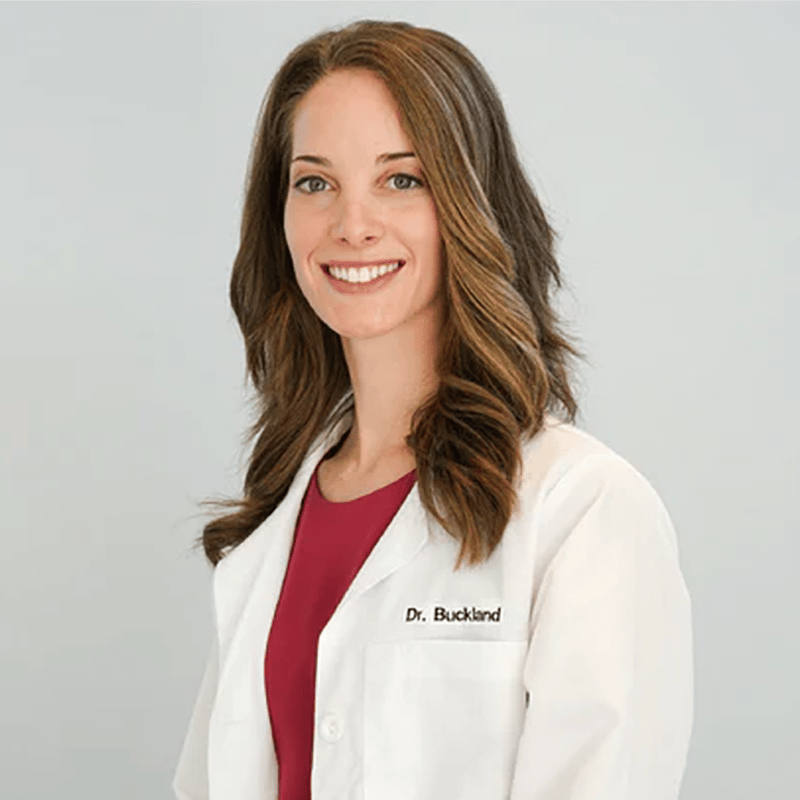 Headshot of Molly Buckland, DO, FAAD, board-certified dermatologist at Montana Skin Cancer and Dermatology Center P.C., dba SkinCare MT
