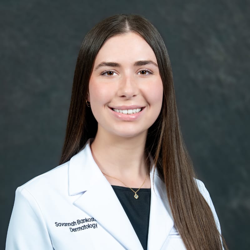 Headshot of Savannah Jane Bankosh, PA-C, certified physician assistant at Forefront Dermatology